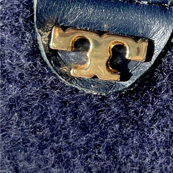 Tory Burch  Navy & Green Ombré Wool Stardust Slip On Sneaker - Picture 6 of 7